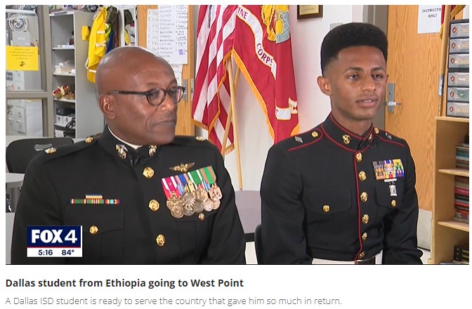 Ethiopian heading to West Point