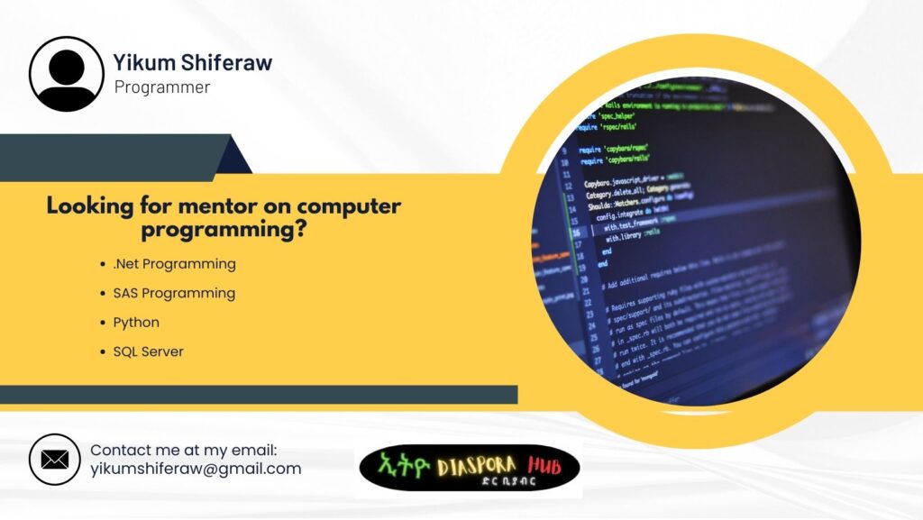 Looking for mentor on computer programming?