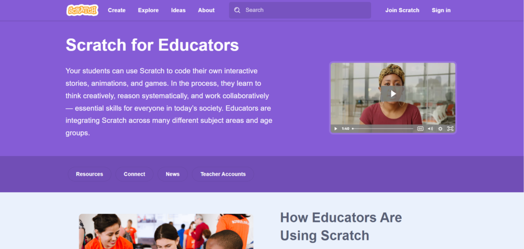 ScratchEd – Creative Coding and Learning for Middle Schoolers