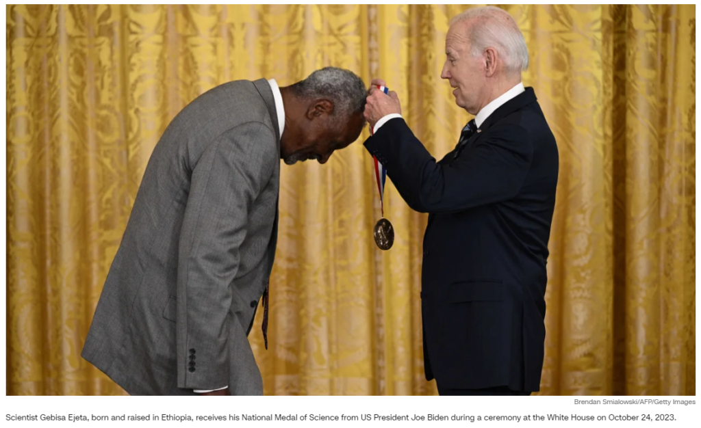 Ethiopian scientist Gebisa Ejeta honored by President Biden with prestigious award