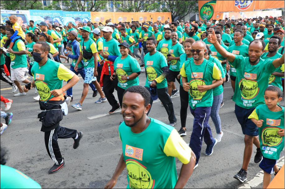 Thousands Gather for Great Ethiopian Run in Addis Ababa