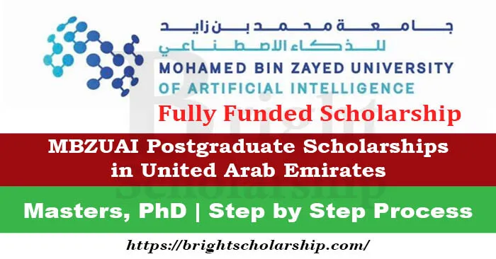 Mohamed Bin Zayed University MBZUAI Scholarships In UAE 2024