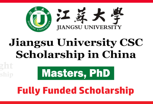 Jiangsu University CSC Scholarship 2024-25 in China