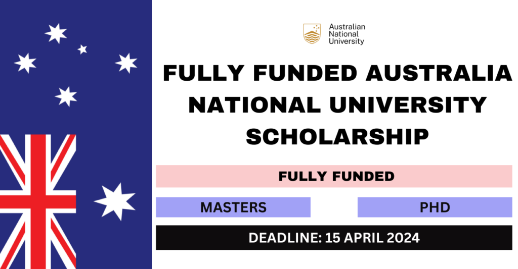 ANU International Research Scholarships 2024-25 in Australia