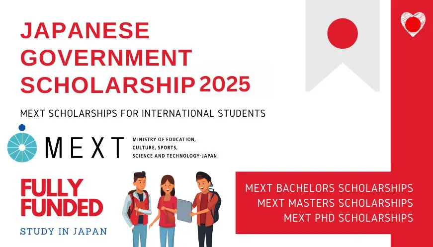 MEXT Japanese Government Scholarship 2025 without IELTS