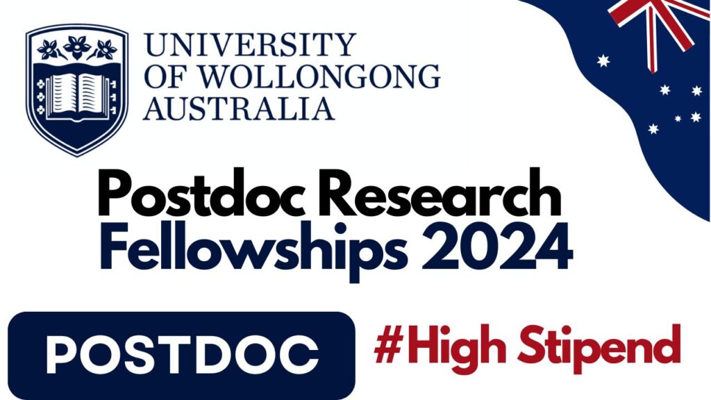 University of Wollongong Postdoc Research Fellowships 2024 in Australia