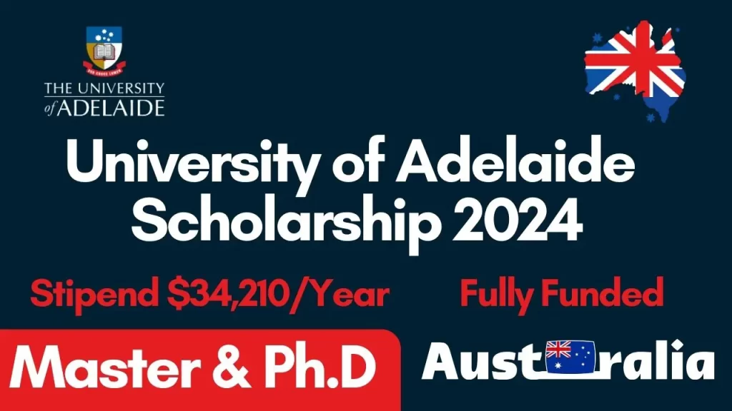 University of Adelaide Scholarship 2024 in Australia