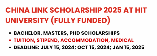 China Link Scholarship 2025 at HIT University