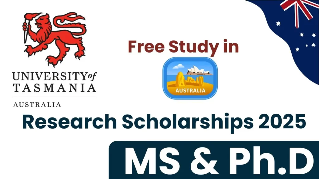 University of Tasmania Research Scholarships 2025 in Australia