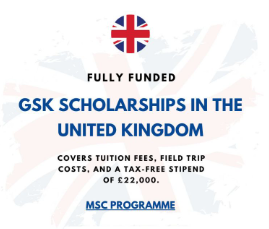 GSK Scholarships In UK 2026