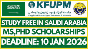 King Fahd University Scholarships 2026 in Saudi Arabia