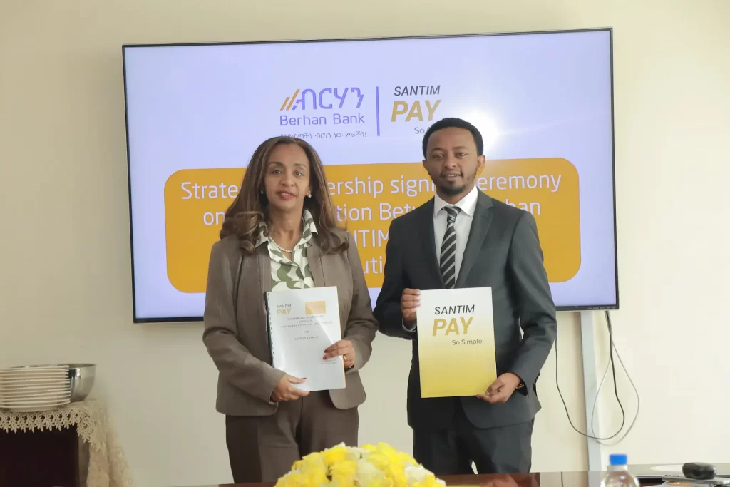 Berhan Bank, SantimPay Sign Deal to Deploy PoS Devices Across Ethiopia